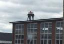 Children were spotted on the roof of a Sudbury industrial site