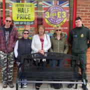 A bench has been unveiled outside Iceland in Long Melford in memory of First Responder Martin Richards