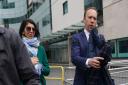 Health Secretary Matt Hancock with adviser Gina Coladangelo (left) outside BBC Broadcasting House in London in May. West Suffolk MP Hancock has been accused of having an affair with the adviser to his department.