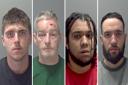 The faces of some of the criminals put behind bars last month