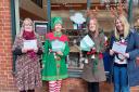 Project Manager Suzanne Stevenson, dressed as an elf, launching the Haverhill Christmas trail