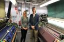 South Suffolk MP James Cartlidge with Vanners MD Laura Gore in the factory earlier this year.