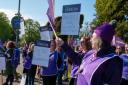 Pot Kiln Primary School teachers took part in the second day of the strike over job cuts, UNISON Eastern