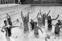 Youngsters enjoying the last days swim at Sudbury Pool September 1986
