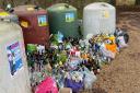 Hundreds of empty bottles have been dumped in Long Melford