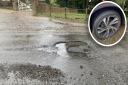 A man was left without his car after hitting a pothole