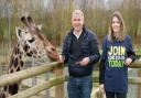 Niall O’Keeffe, joint chief executive at the East of England Co-op, and Amy Coulthard, membership and partnerships manager at the East of England Co-op, visit Banham Zoo to mark the launch of the new member benefits scheme