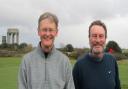 Glen Davis (left) and Gary Howard of Felixstowe Ferry who won the Suffolk Winter Alliance prize at Southwold. Picture: CONTRIBUTED