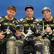 Premiership Pairs round two winners Ipswich. From the left, Danyon Hume, Troy Batchelor and Jason Doyle.