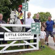 Residents and parish councillors celebrate in Little Cornard