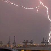 A yellow weather warning for thunderstorms has been issued in Suffolk