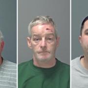 Michael Higgins, Michael Jay and Jamie Marchant have all been jailed in Suffolk this week