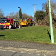 Multiple fire engines have attended a fire involving a gas main in Sudbury