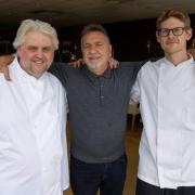 Raymond Blanc, centre, with Alan Paton and Matthew Dryden at the British Apples and Pears event