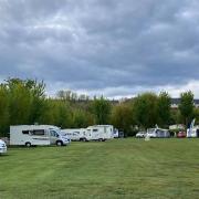 Campervans at Peewit Caravan Park in Felixstowe