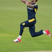 Reece Topley in action for Hampshire before injury struck again. Picture: HAMPSHIRE CC