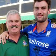 Don Topley with son Reece, whom he hopes will play in the Royal London One Day Cup Final at Lord's this weekend. Picture: DON TOPLEY