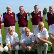 The Suffolk Senior team which beat Norfolk by 10 matches to five at Halesworth. Back (from left): Kevin Brooks (captain), Trevor Golton, Trevor Hellyer, Steve Mann and Stephen Duffety, Front: Mark Jackson, Steve Whymark, Nigel Fosker, Roger Taylor and