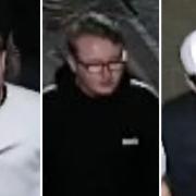 Police would like to speak to three men after a serious assault in Sudbury