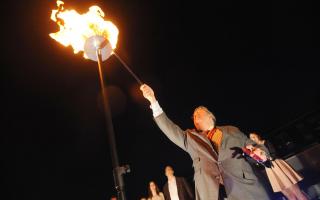 A beacon was lit at the council headquarters in Ipswich to mark the Queen’s Diamond Jubilee in 2012